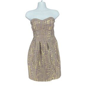 American Eagle Outfitters Womens Dress Mini12 Strapless Y2K Lavender Gold